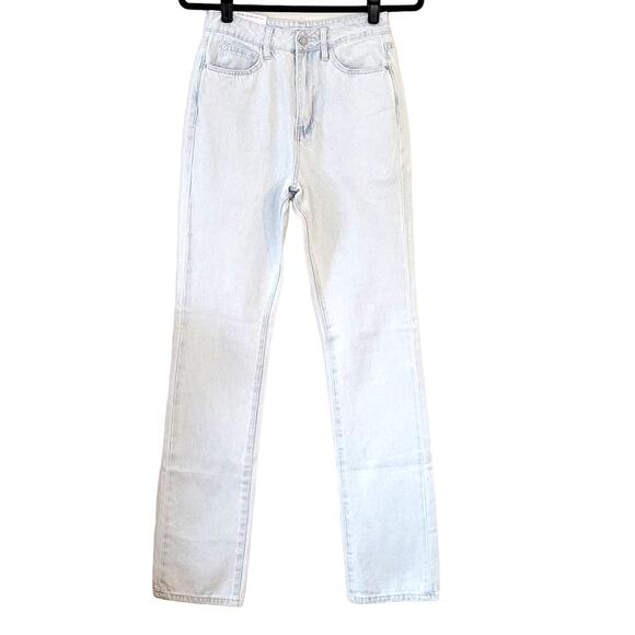 We Wore What THE ICON Jeans 26 High Rise Light Wash Straight Leg Beachy Casual - Picture 1 of 11